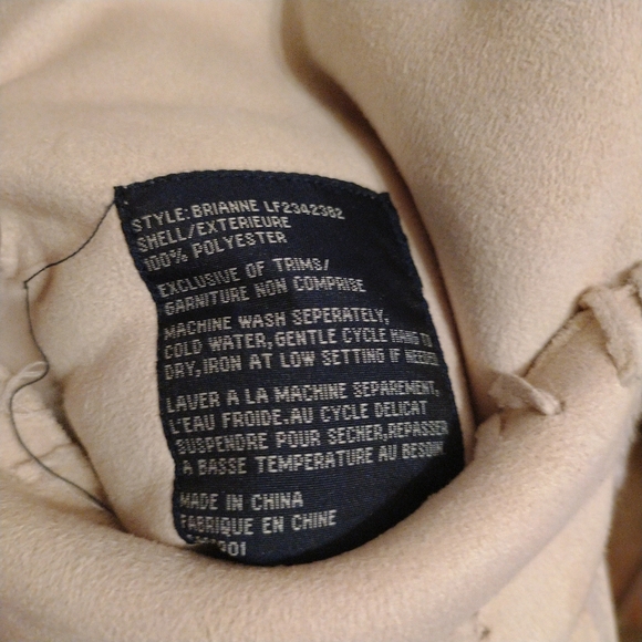 🌺Beautiful London Fog suede like fur lined super soft and warm sz s Sherpa coat - Picture 10 of 17